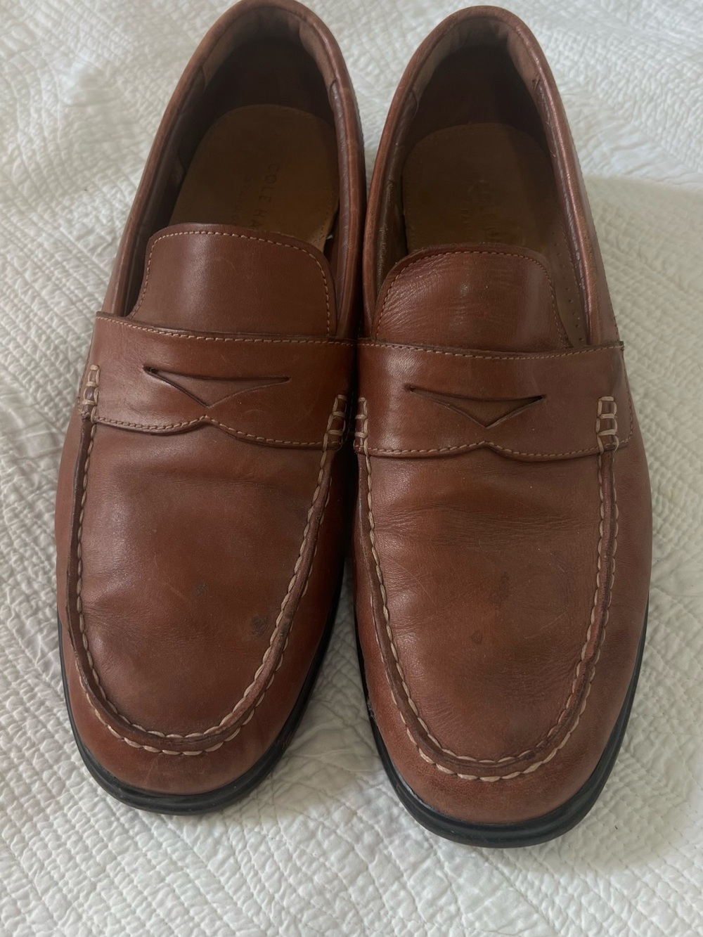Cole Haan Brown Leather Penny Loafers